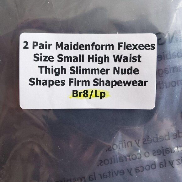 2 Pair Maidenform Flexees Size Small Thigh Slimmer - Picture 6 of 6